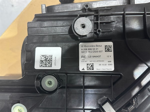 A2069065501-2069065501-A2069065401-2069065401 W206 MERCDES TAKIM FAR 