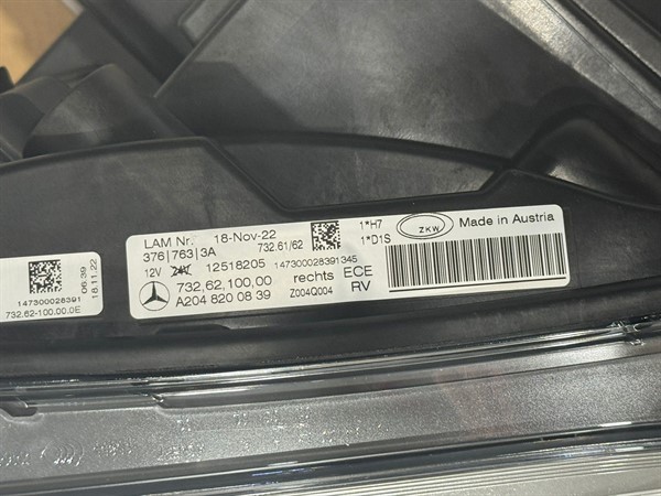 A2048200839-2048200839 GLK SAĞ FAR ORJİNAL